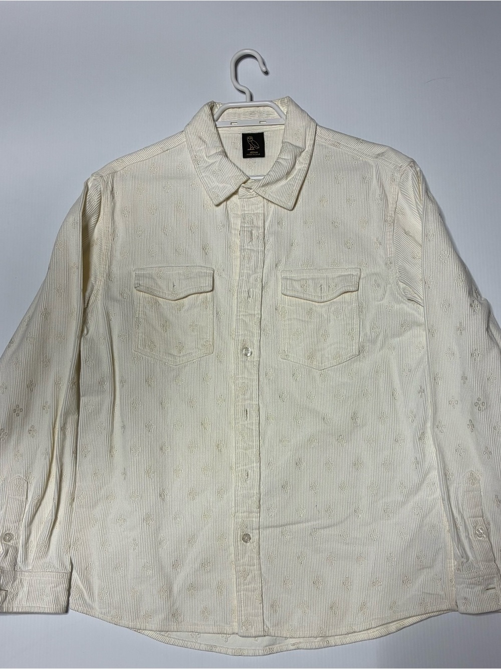 OVO / October’s Very Own Off-White Button-Up Shirt – Men’s Medium
